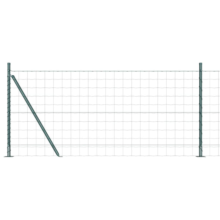 Vidaxxl Zaun mit Pfosten grün 1 x 25 m Stahl