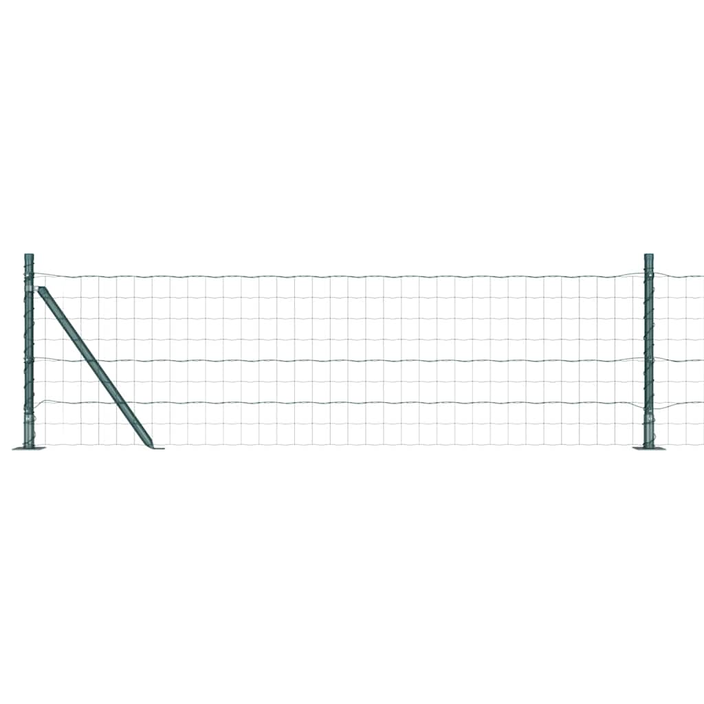 Vidaxxl-Zaun mit Pfosten grün 0,4 x 10 m aus Stahl und PVC