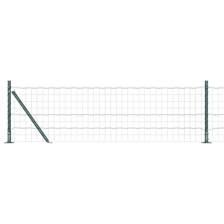 Vidaxxl-Zaun mit Pfosten grün 0,4 x 10 m aus Stahl und PVC
