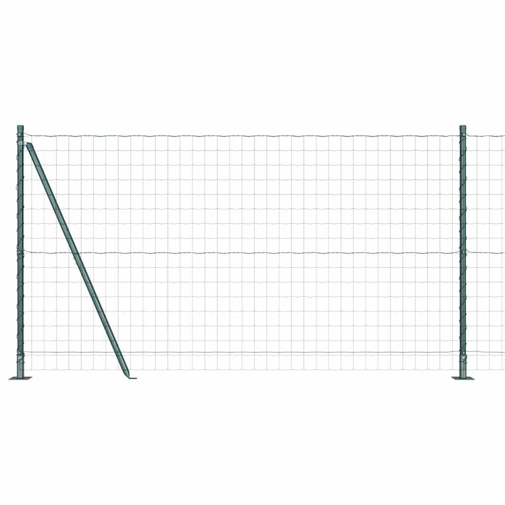 Vidaxxl Zaun mit Pfosten Grün 1,2 x 10 m Stahl