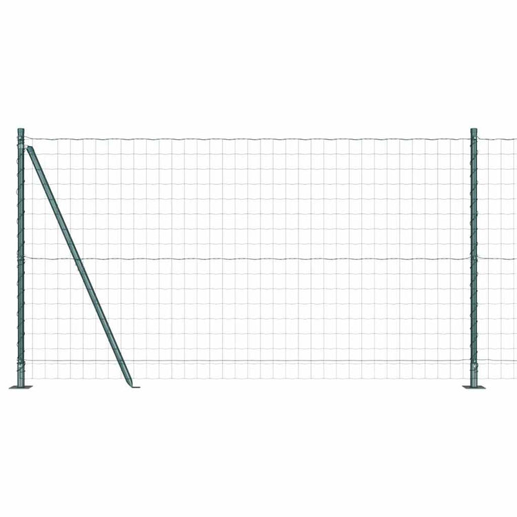 Vidaxxl Zaun mit Pfosten Grün 1,2 x 10 m Stahl