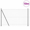 Vidaxl-Zaun mit Pfosten grau 1,5 x 10 m aus Stahl und PVC