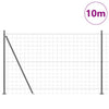 Vidaxl-Zaun mit Pfosten grau 1,4 x 10 m aus Stahl und PVC