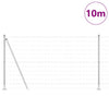 Vidaxxl Zaun mit Pfosten Silber 1,2 x 10 m Stahl