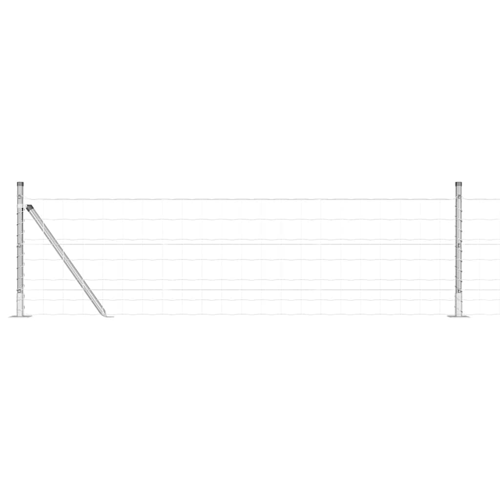 Vidaxxl Zaun mit Pfosten Silber 0,4 x 10 m Stahl