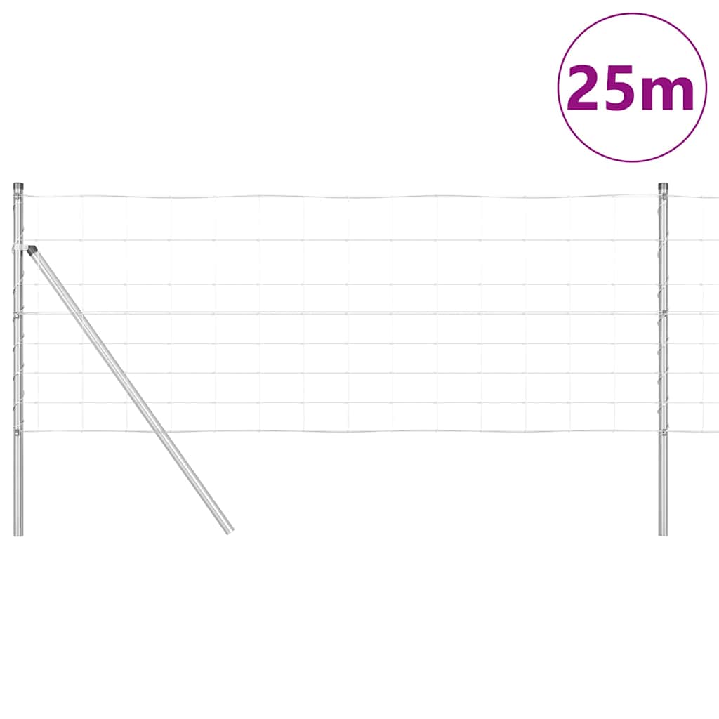 Vidaxl Zaunpfosten verzinkt 25 x 0,8 m Stahl
