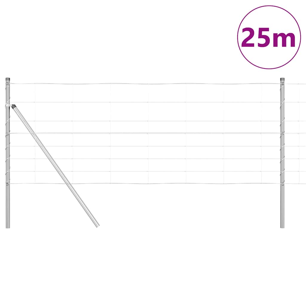 Vidaxl Zaunpfosten verzinkt 25 x 0,8 m Stahl