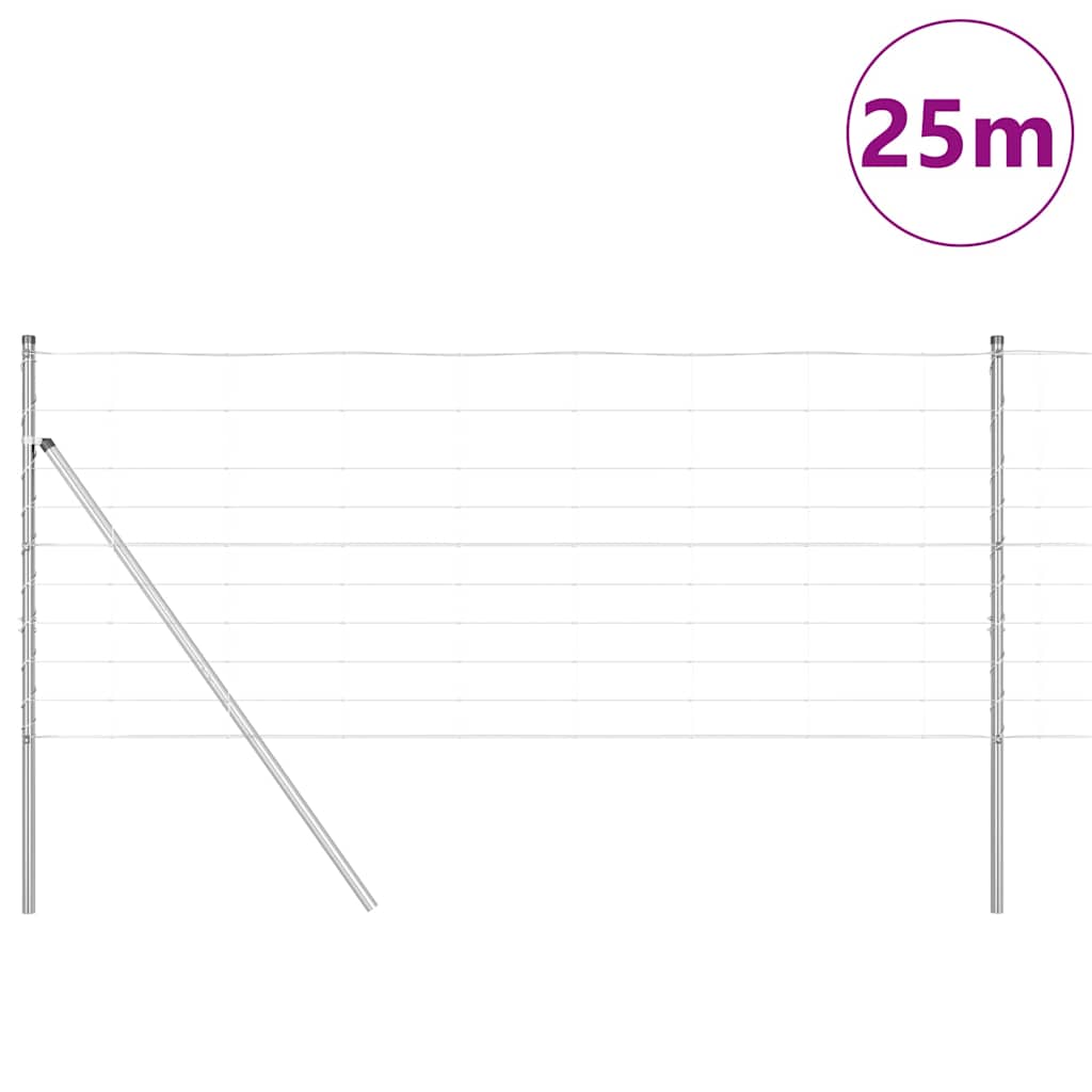 Vidaxl Zaunpfosten verzinkt 25 x 1 m Stahl