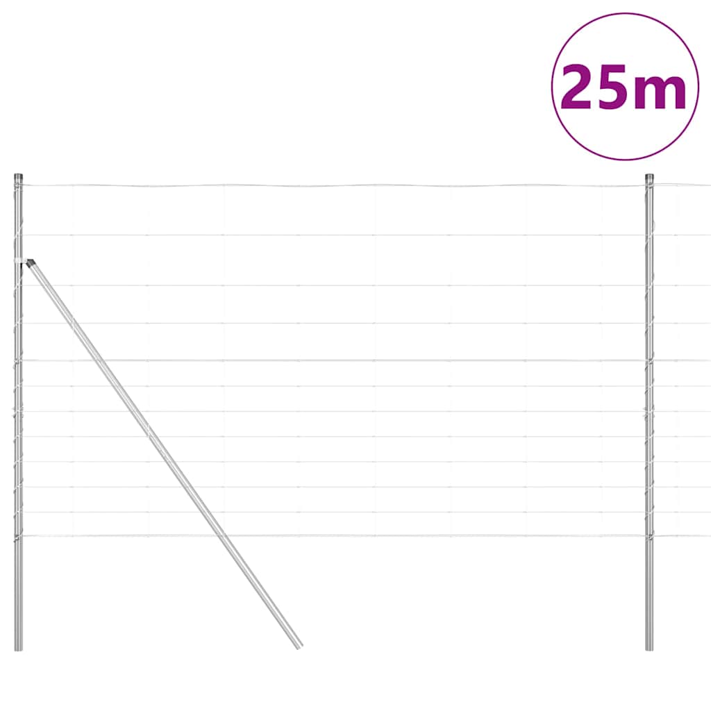 Vidaxl Zaunpfosten verzinkt 25 x 1,4 m Stahl