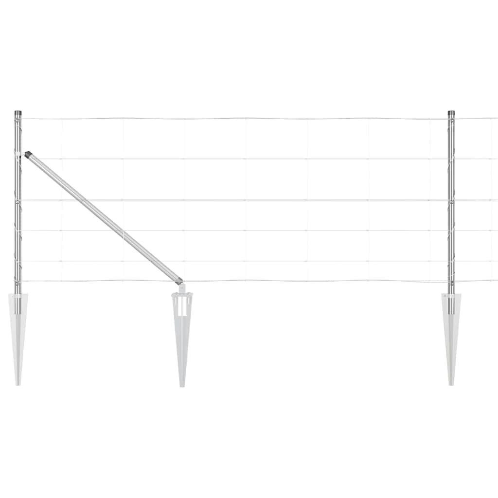 Vidaxl Zaunpfosten verzinkt 25 x 0,8 m Stahl
