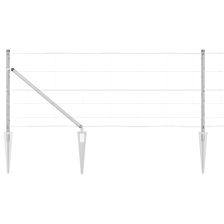 Vidaxl Zaunpfosten verzinkt 25 x 0,8 m Stahl