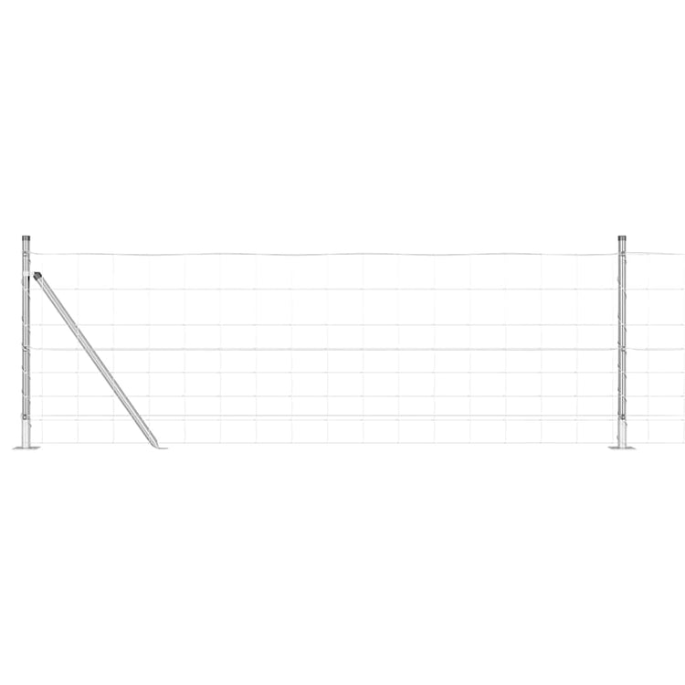 Vidaxl Zaunpfosten verzinkt 25 x 0,8 m Stahl