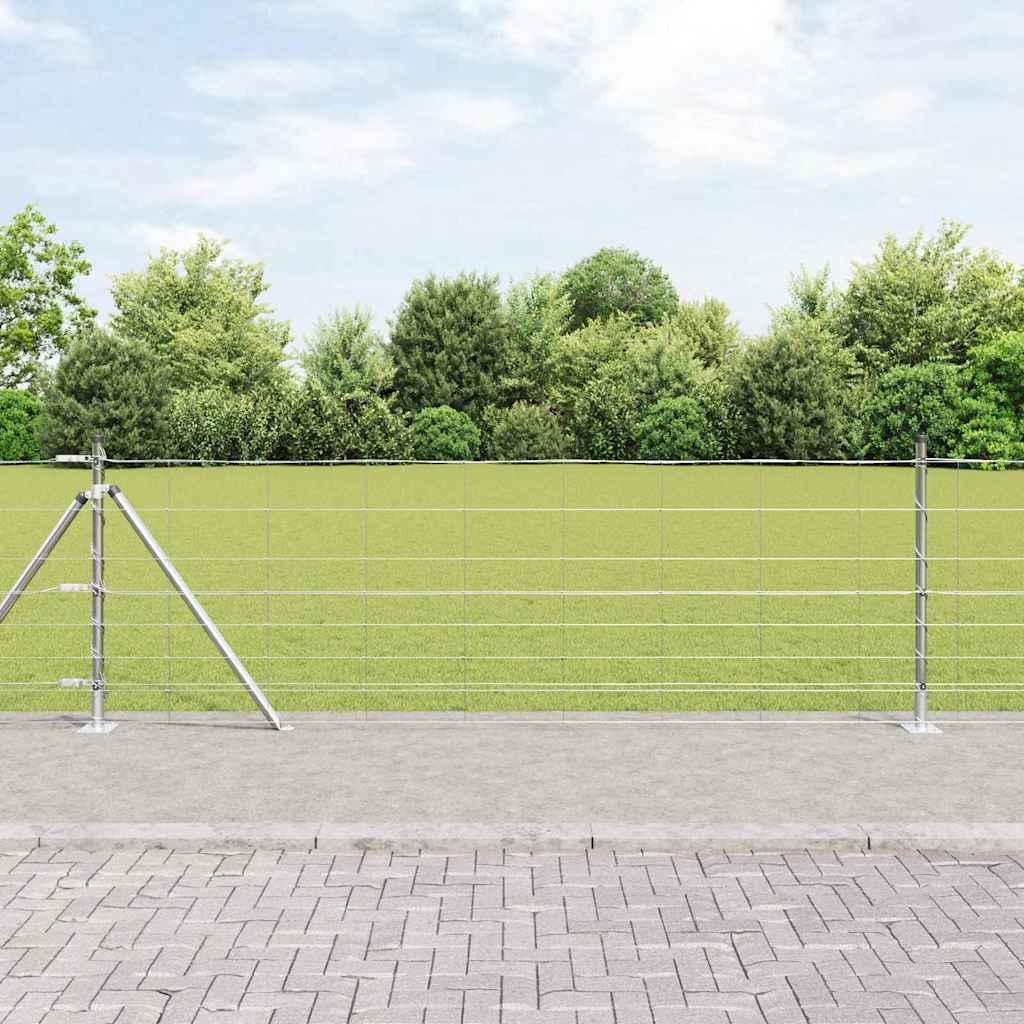 Vidaxl Zaunpfosten verzinkt 25 x 0,8 m Stahl