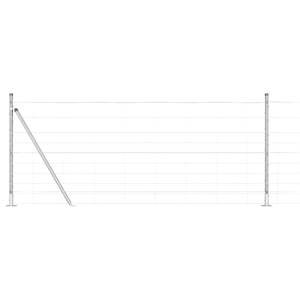 Vidaxl Zaunpfosten verzinkt 25 x 1 m Stahl