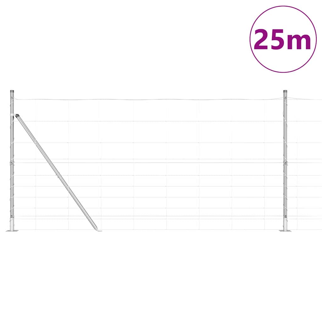 Vidaxl Zaunpfosten verzinkt 25 x 1,2 m Stahl