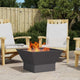Vidaxl Feuerkorb schwarz 60 x 60 x 35 cm Stahl