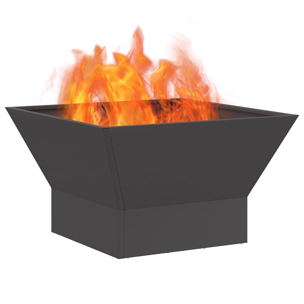 Vidaxl Feuerkorb schwarz 60 x 60 x 35 cm Stahl