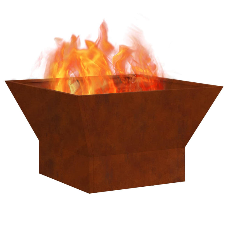 Vidaxl Feuerkorb braun 60 x 60 x 35 cm Cortenstahl