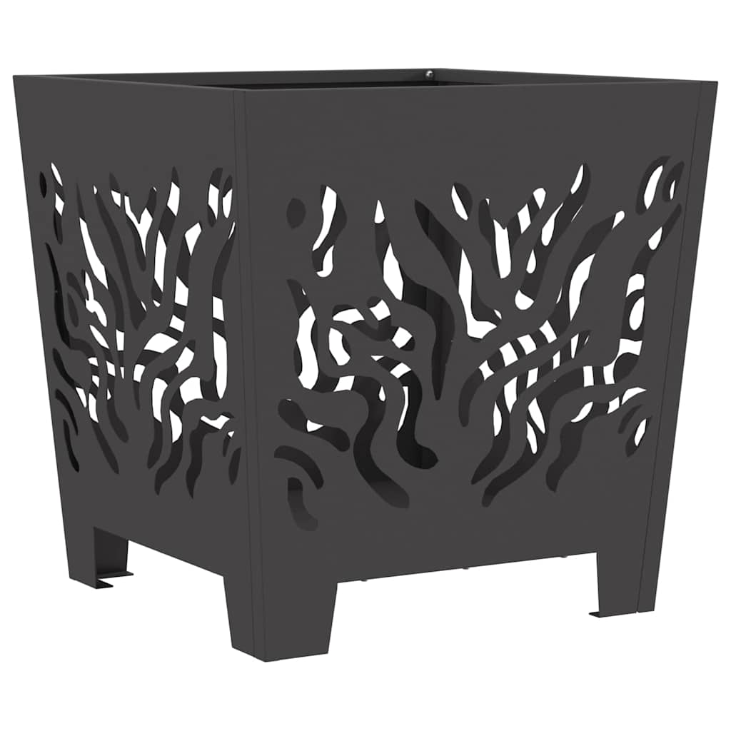 Vidaxl Feuerkorb schwarz 40 x 40 x 40 cm Stahl
