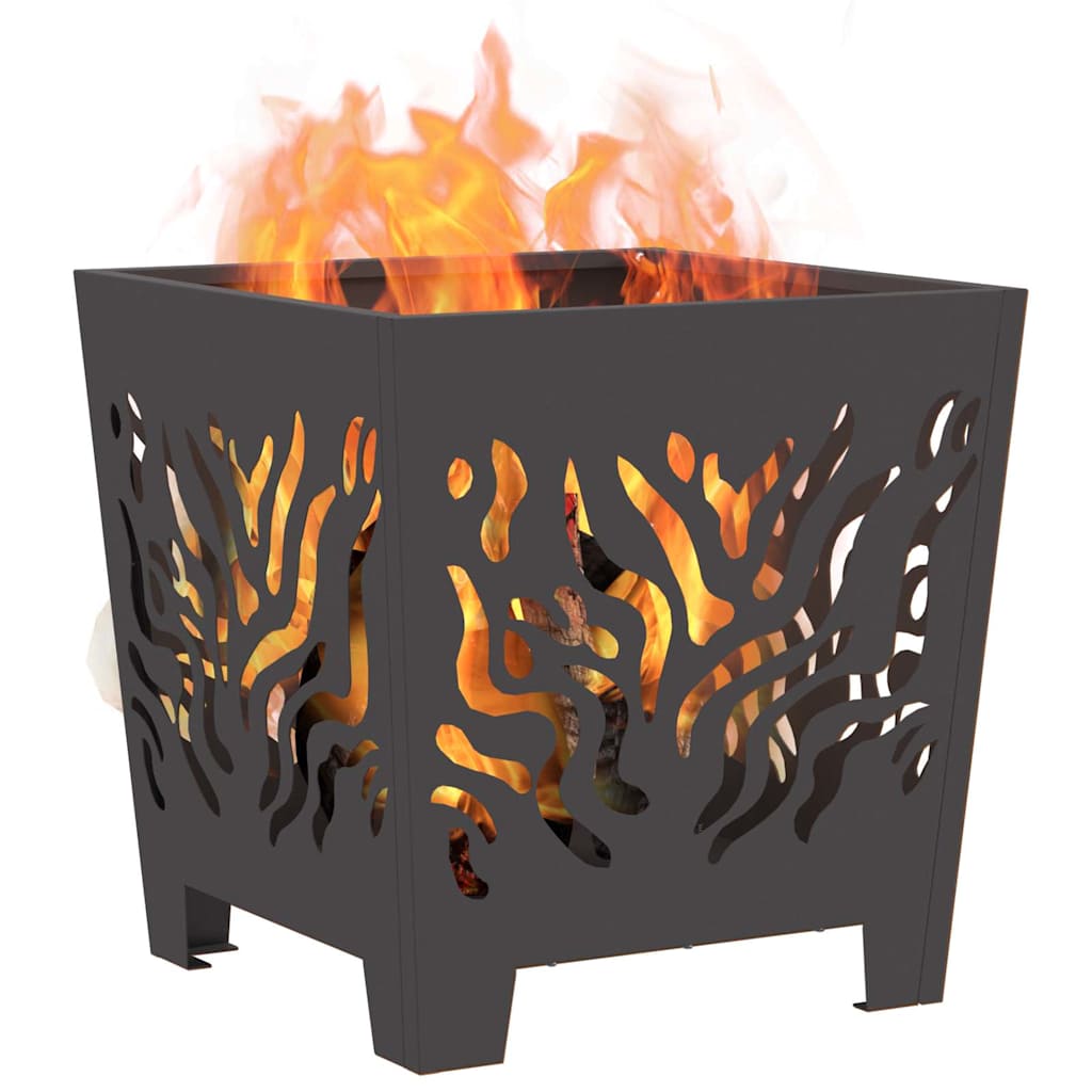 Vidaxl Feuerkorb schwarz 40 x 40 x 40 cm Stahl