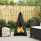 Vidaxl Feuerkorb schwarz 58 x 40 x 100 cm Stahl