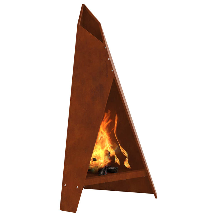 Vidaxl Feuerkorb braun 58 x 40 x 100 cm Cortenstahl