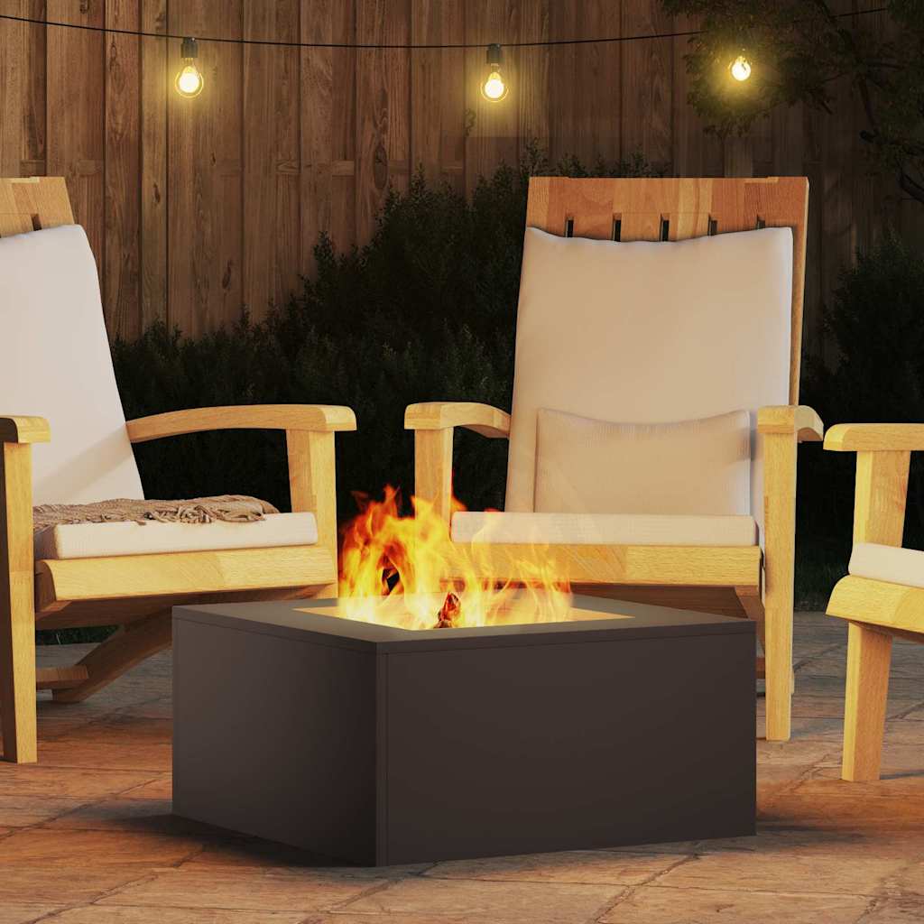 Vidaxl Feuerkorb schwarz 60 x 60 x 30 cm Stahl