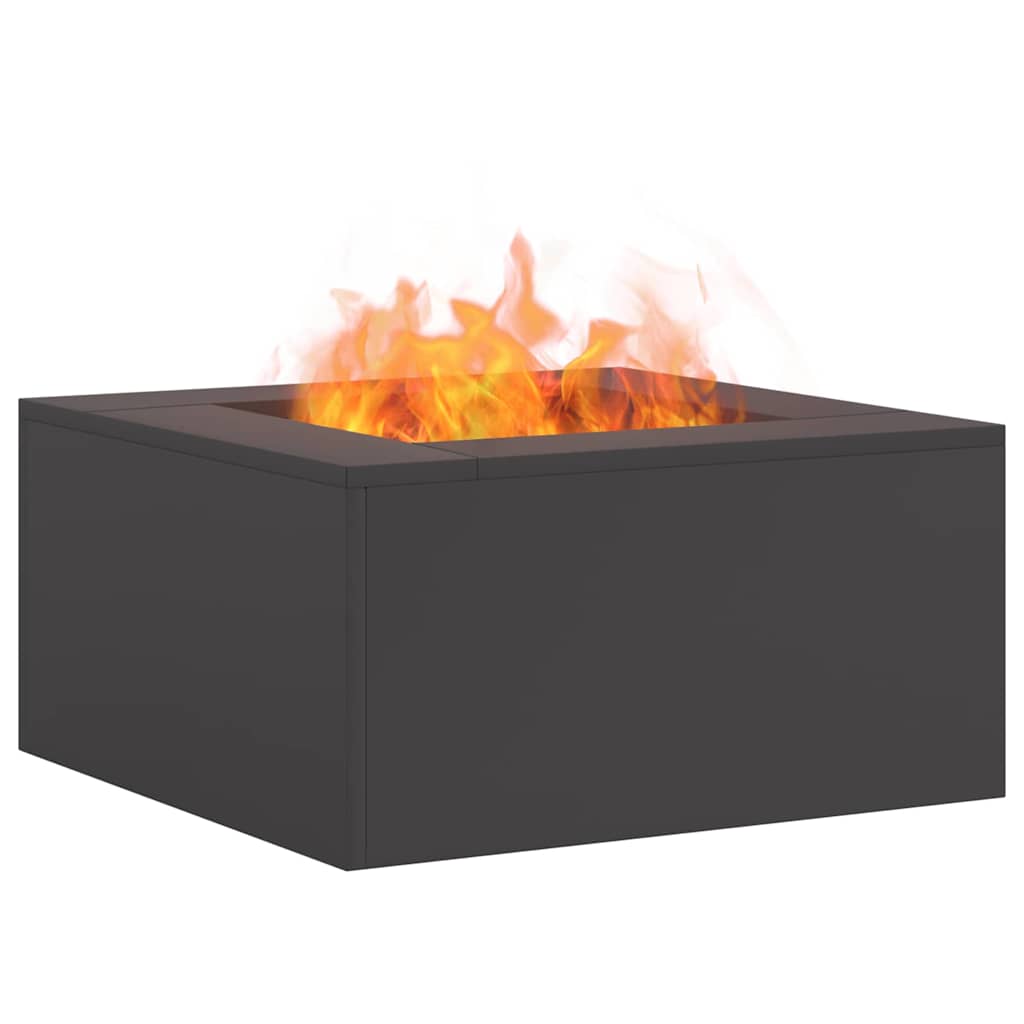 Vidaxl Feuerkorb schwarz 60 x 60 x 30 cm Stahl