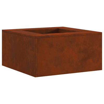 Vidaxl Feuerkorb braun 60 x 60 x 30 cm Cortenstahl