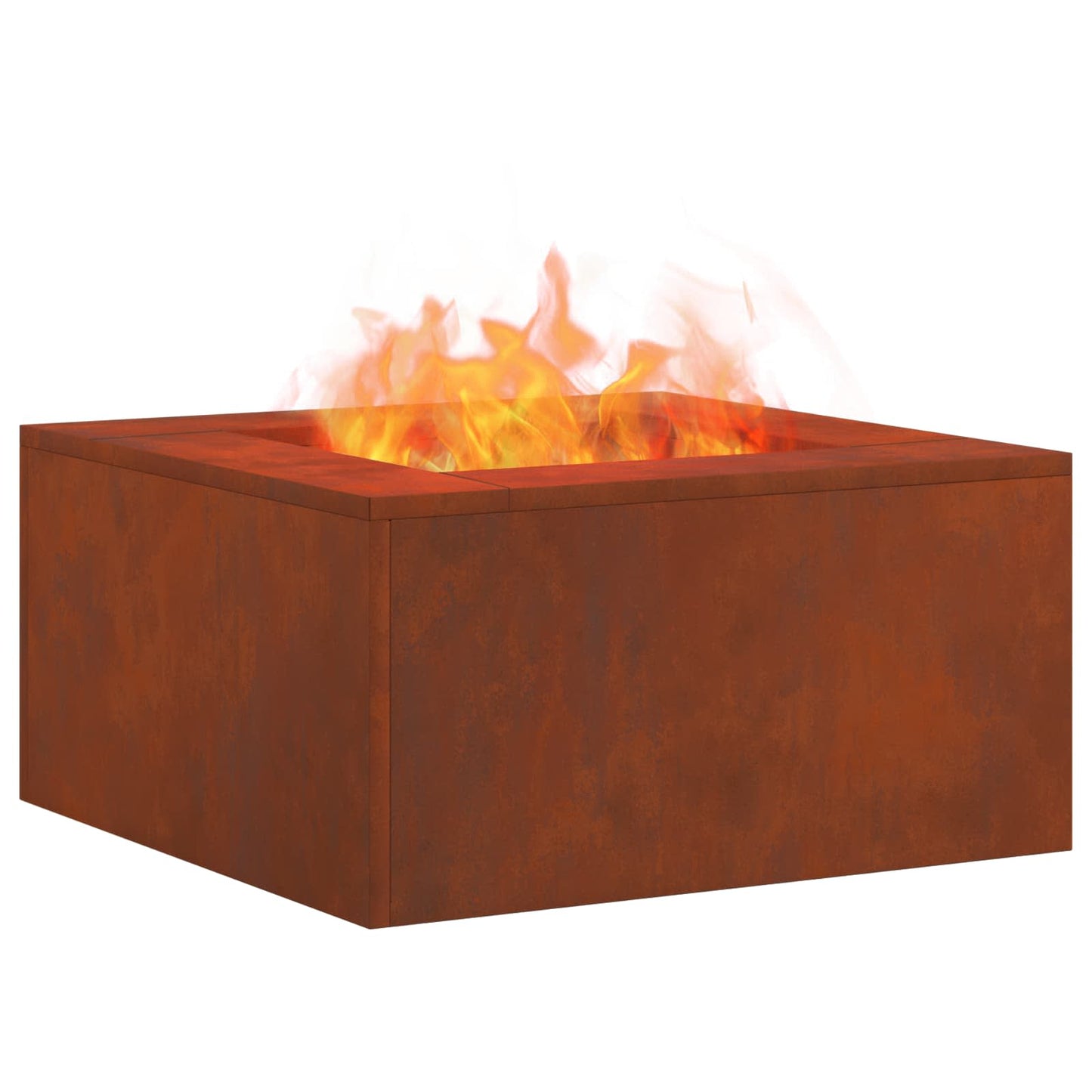 Vidaxl Feuerkorb braun 60 x 60 x 30 cm Cortenstahl