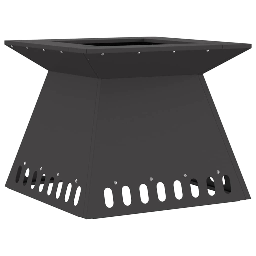 Vidaxl Feuerkorb schwarz 48 x 48 x 40 cm Stahl