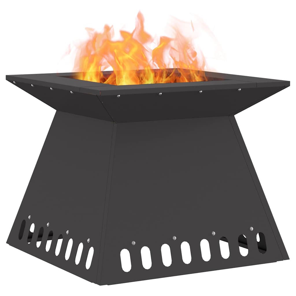Vidaxl Feuerkorb schwarz 48 x 48 x 40 cm Stahl
