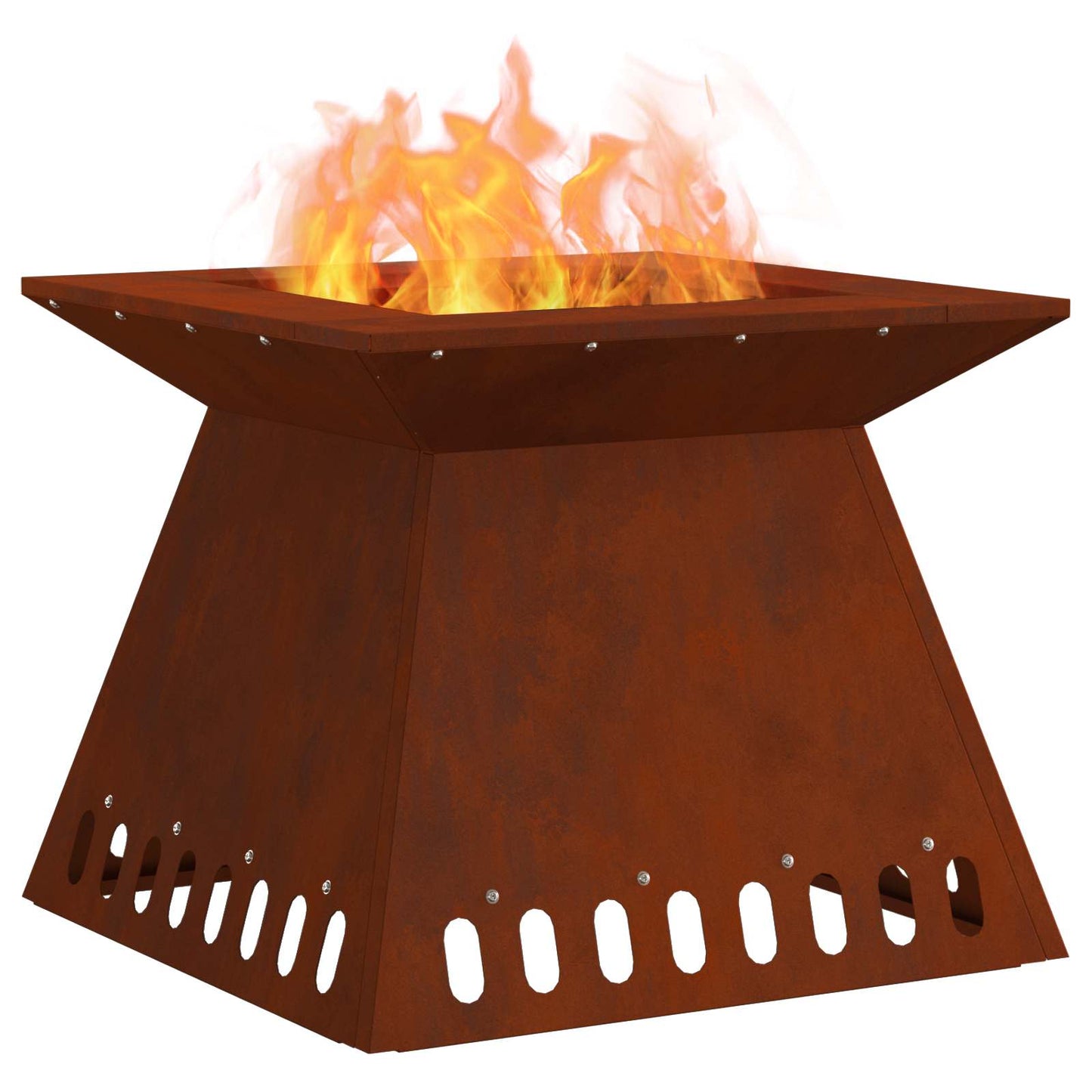 Vidaxl Feuerkorb braun 48 x 48 x 40 cm Cortenstahl