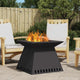 Vidaxl Feuerkorb schwarz 60 x 60 x 50 cm Stahl