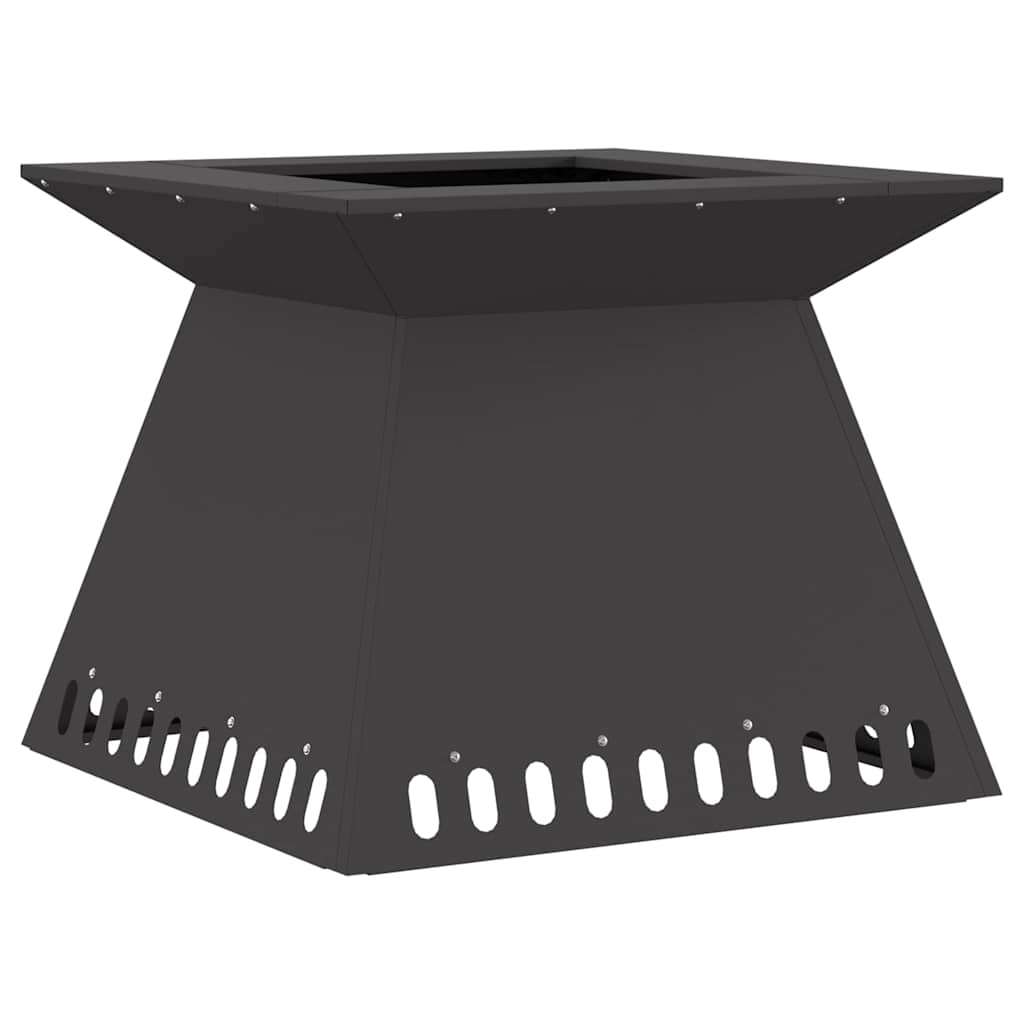 Vidaxl Feuerkorb schwarz 60 x 60 x 50 cm Stahl