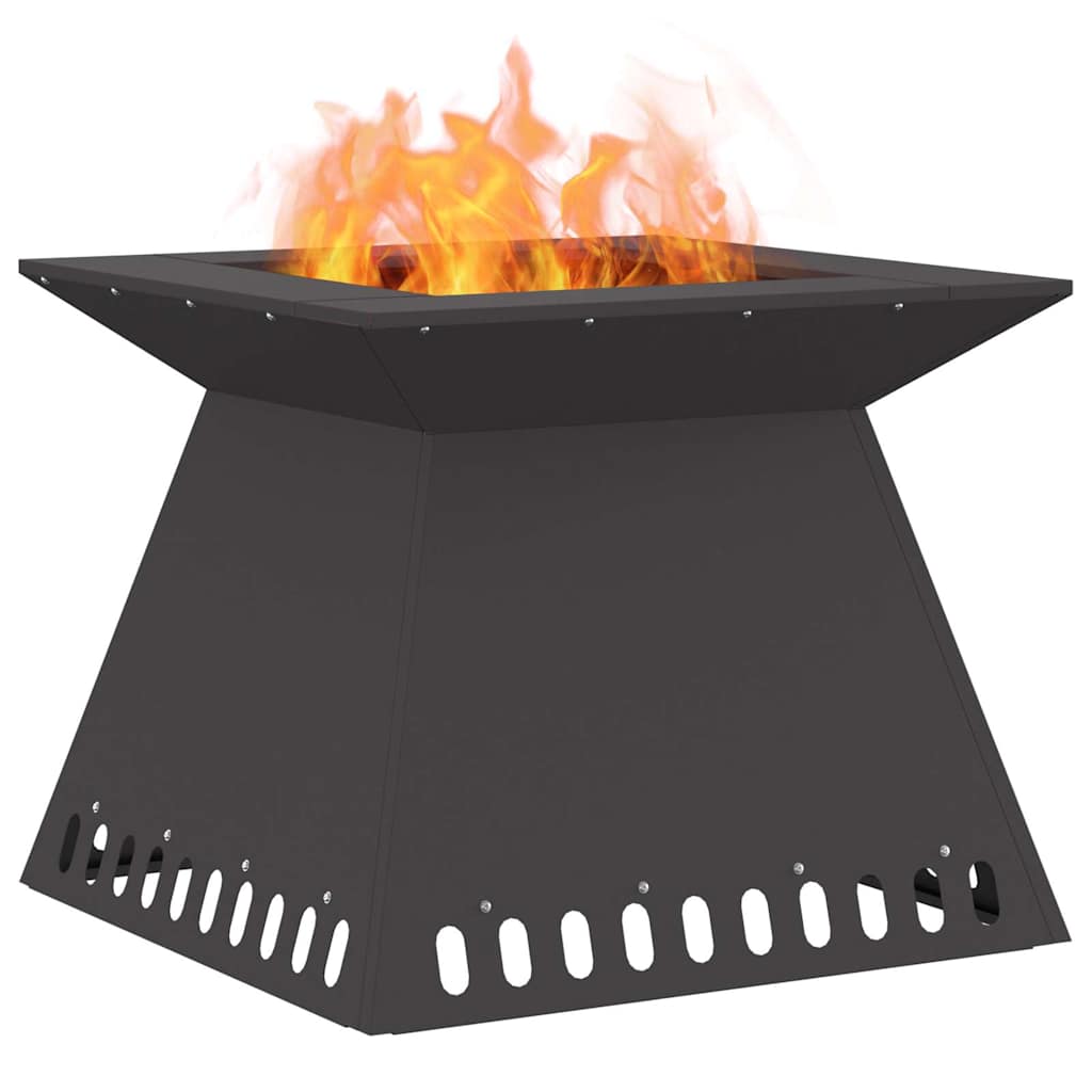 Vidaxl Feuerkorb schwarz 60 x 60 x 50 cm Stahl