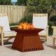 Vidaxl Feuerkorb braun 60 x 60 x 50 cm Cortenstahl