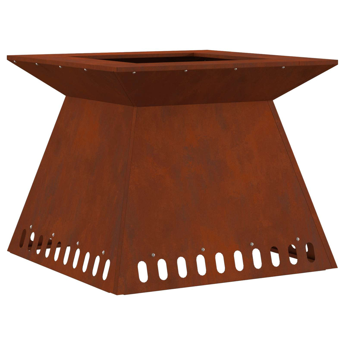 Vidaxl Feuerkorb braun 60 x 60 x 50 cm Cortenstahl