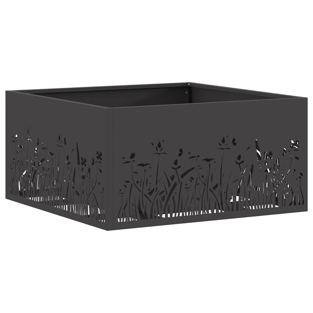 Vidaxl Feuerkorb schwarz 60 x 60 x 30 cm Stahl