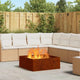 Vidaxl Feuerkorb braun 80 x 80 x 30 cm Cortenstahl
