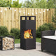 Vidaxl Feuerkorb schwarz 35 x 35 x 100 cm Stahl