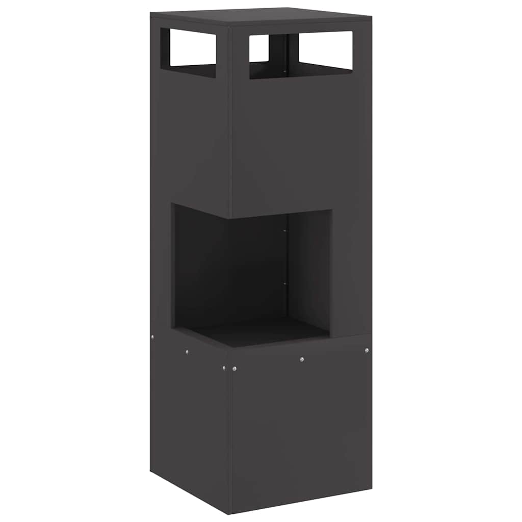 Vidaxl Feuerkorb schwarz 35 x 35 x 100 cm Stahl