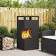 Vidaxl Feuerkorb schwarz 50 x 50 x 100 cm Stahl