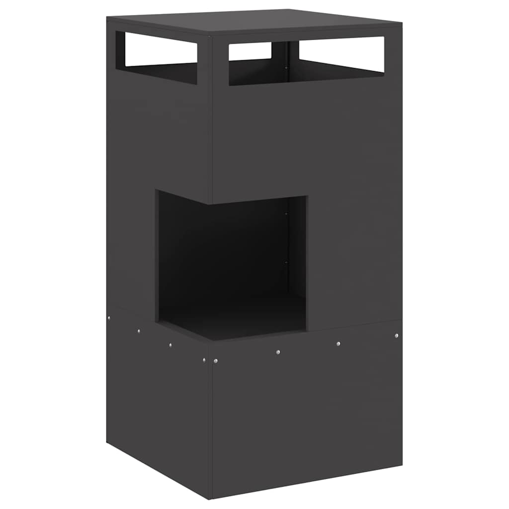 Vidaxl Feuerkorb schwarz 50 x 50 x 100 cm Stahl