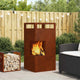 Vidaxl Feuerkorb braun 50 x 50 x 100 cm Stahl