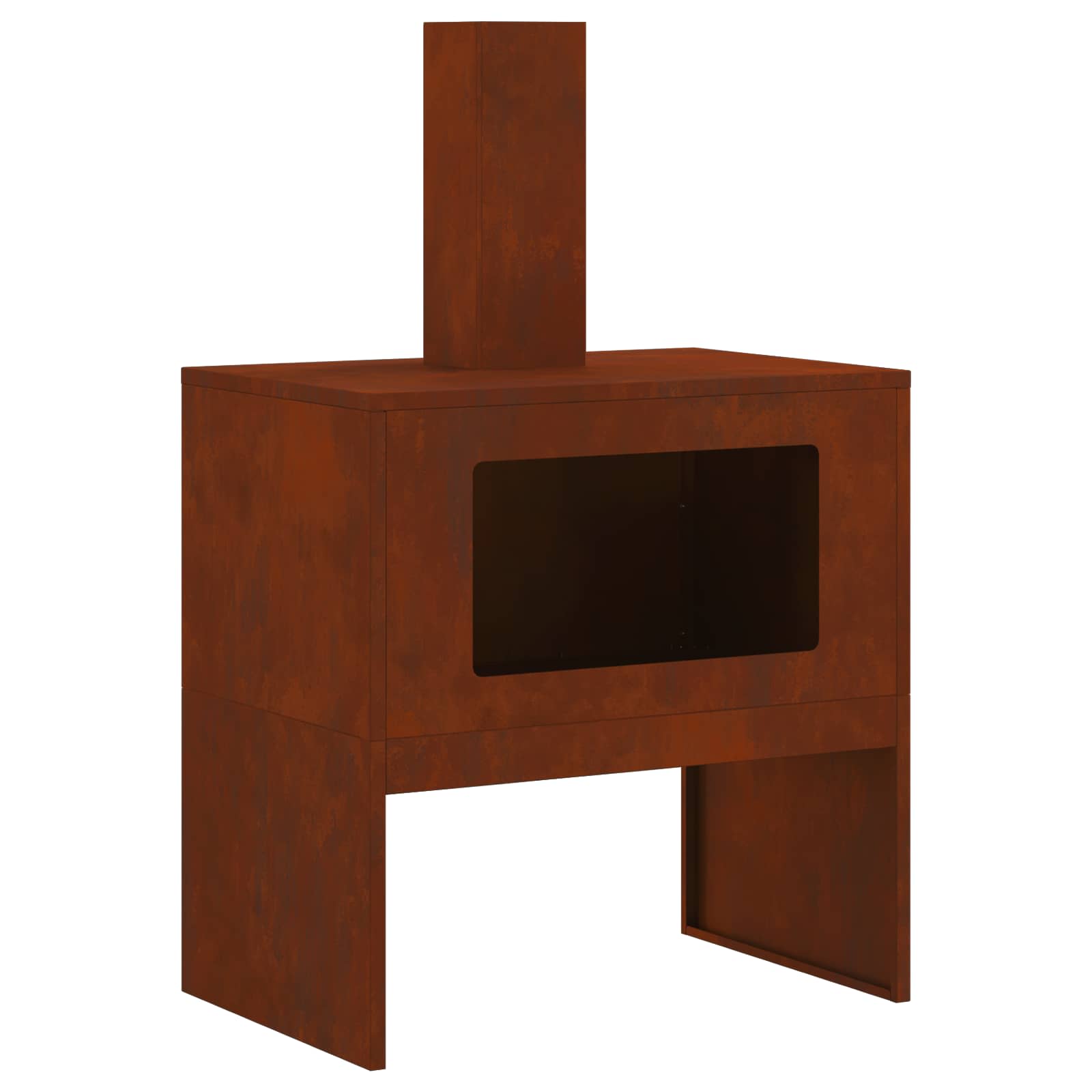 Vidaxl Feuerkorb braun 60 x 40 x 96 cm Cortenstahl