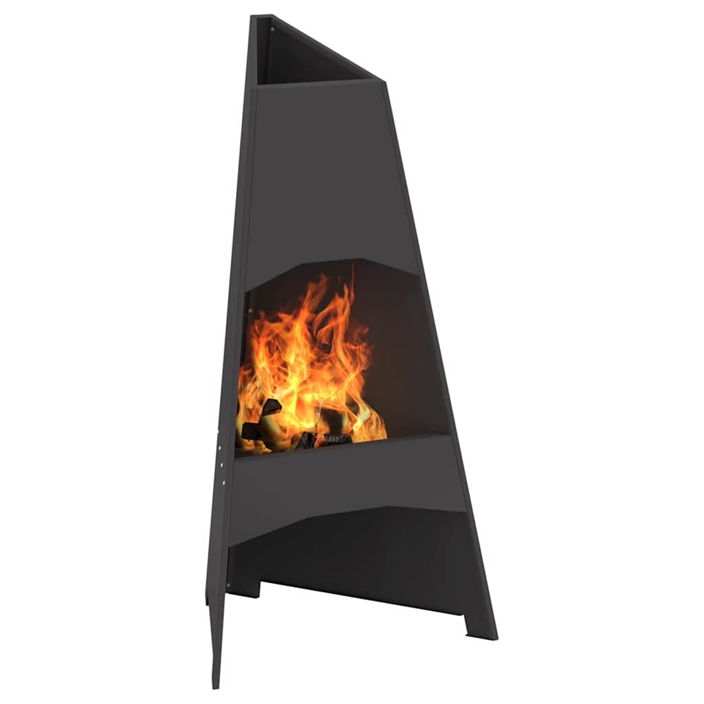 Vidaxl Feuerkorb schwarz 50 x 50 x 95 cm Stahl