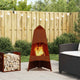 Vidaxl Feuerkorb braun 50 x 50 x 95 cm Cortenstahl
