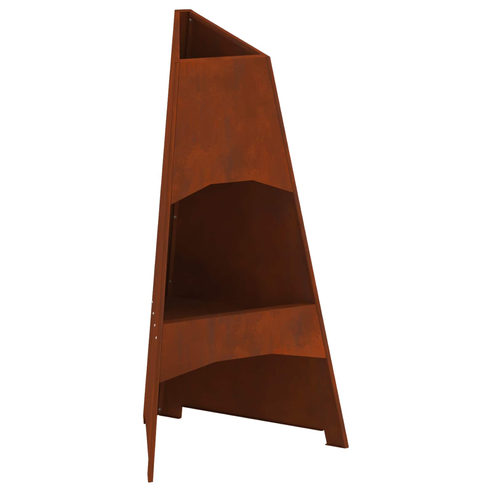 Vidaxl Feuerkorb braun 50 x 50 x 95 cm Cortenstahl