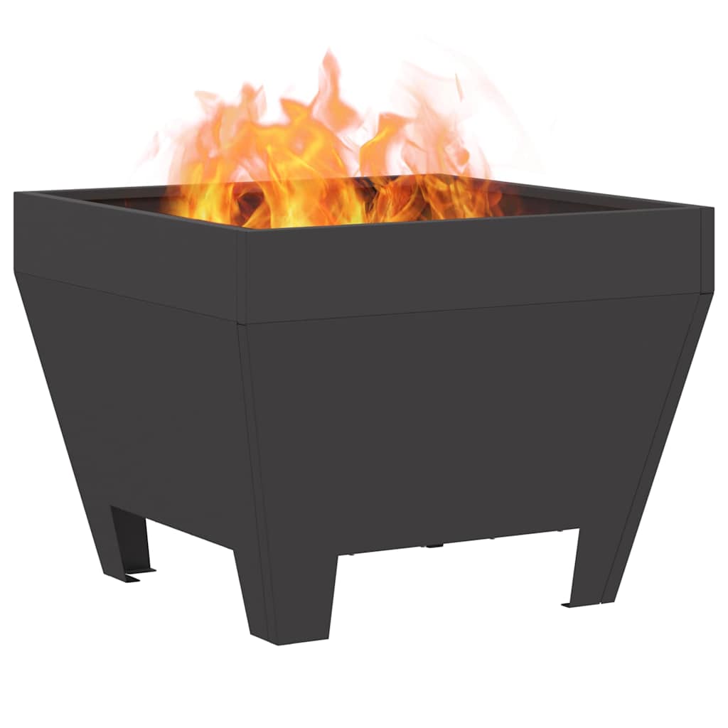 Vidaxl Feuerkorb schwarz 50 x 50 x 38 cm Stahl